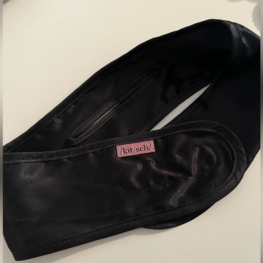 KITSCH Black Satin Sleep Headwrap